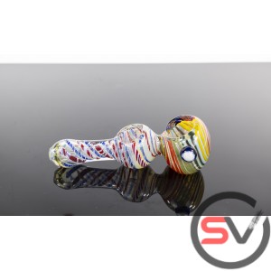DOUBLE BOWL CANDY SWIRL HAND PIPE 5inch